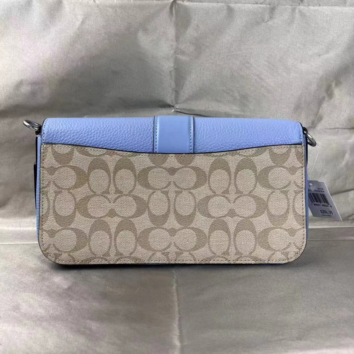 Coach C4067 Georgie Shoulder Bag In Signature Canvas In Light Khaki/Marble Blue Coach C4067 Georgie Shoulder Bag In Signature Canvas In Light Khaki/Marble Blue
